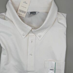 NWT Polo Shirt Duluth Trading  Relaxed‎ Fit Short Sleeve Ecru Pocket Men’s Sz: L